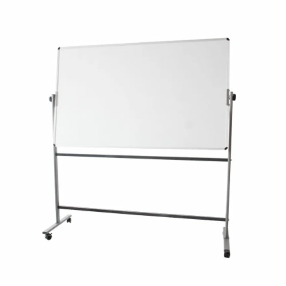 Mobile White Board Ref E7883 (Double Side) W150*H90cm, Aluminium Frame Deli