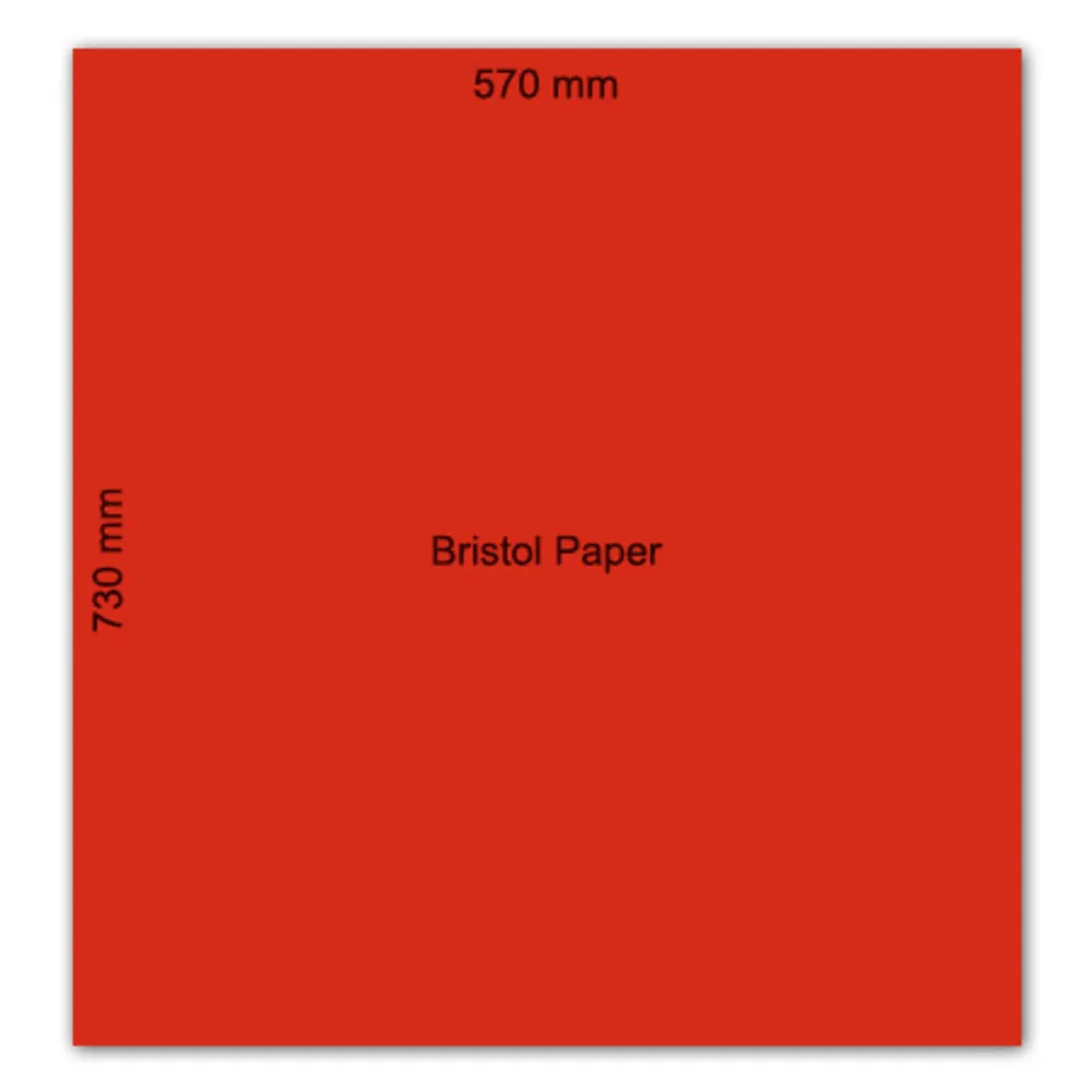 Bristol Paper  570*730 mm Red, 160gsm No Brand