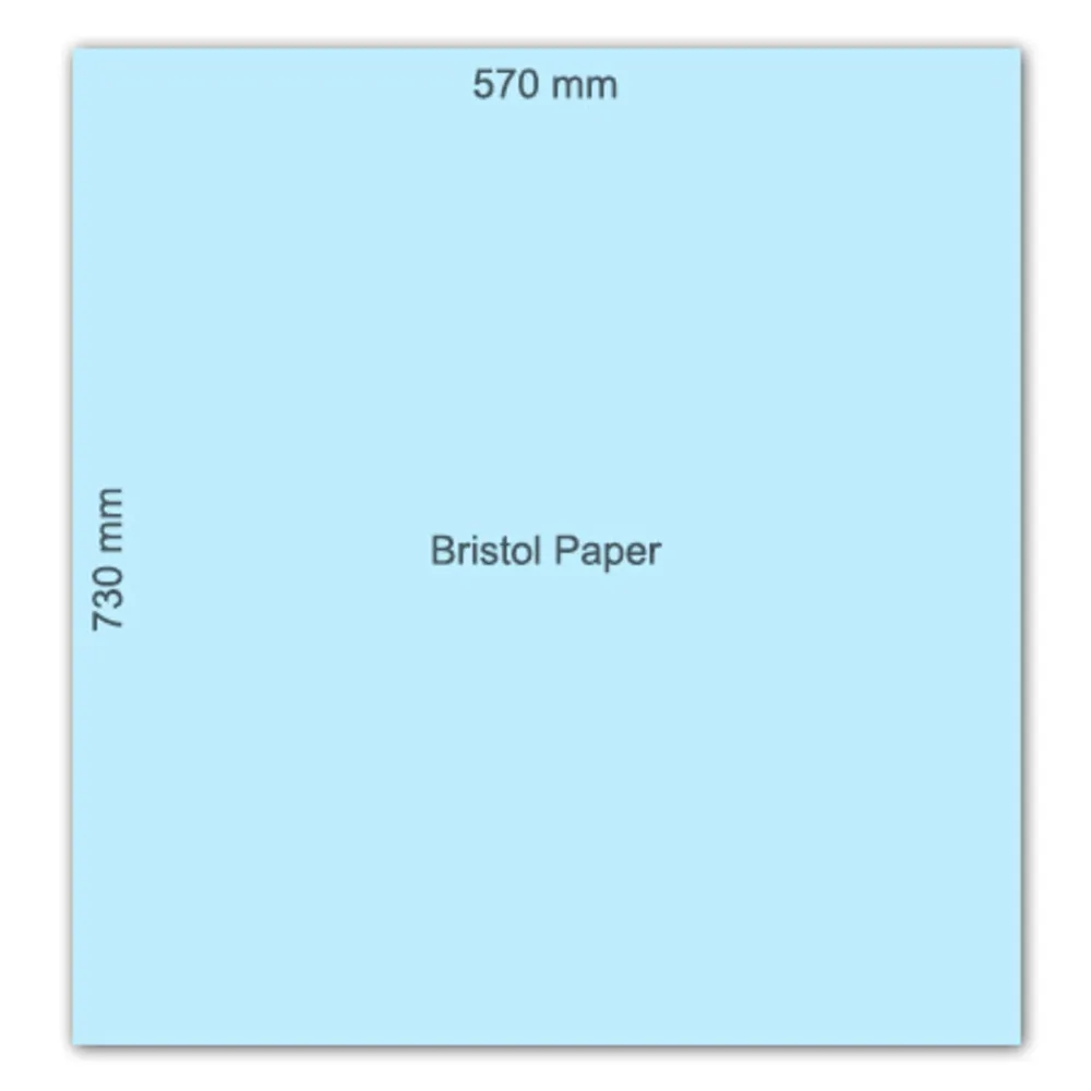 Bristol Paper  570*730 mm Blue, 160gsm No Brand