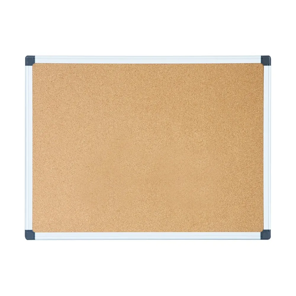 Notice Board Ref E39053 W90*H60cm (W3"*H2"), Cork Sheet Aluminium Frame Deli