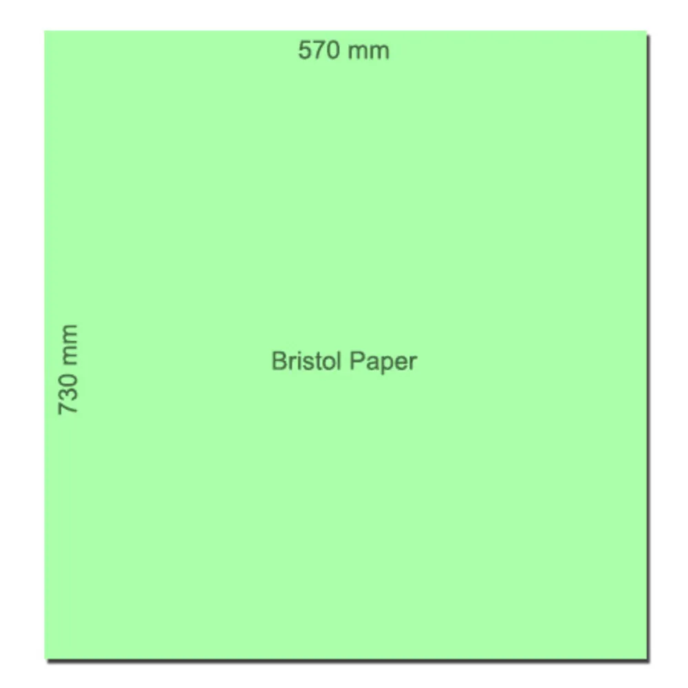 Bristol Paper  570*730 mm Green, 160gsm No Brand