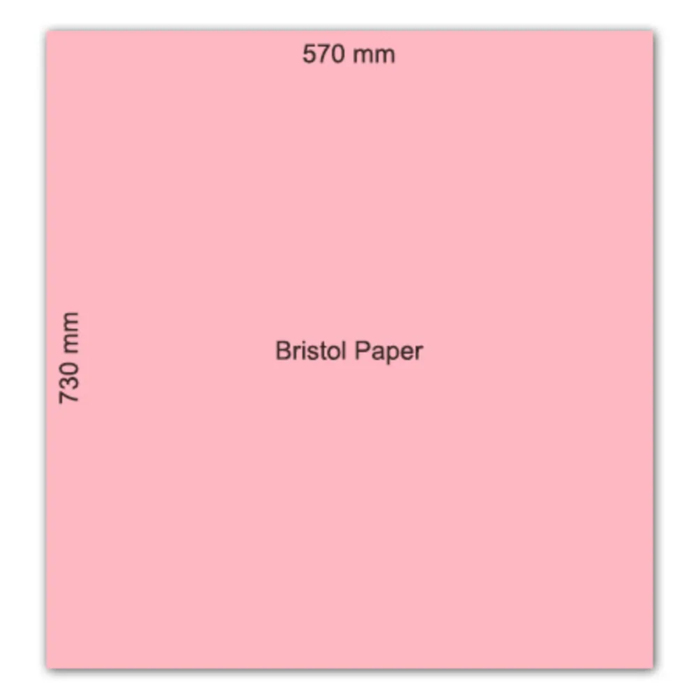 Bristol Paper  570*730mm Pink, 160gsm No Brand