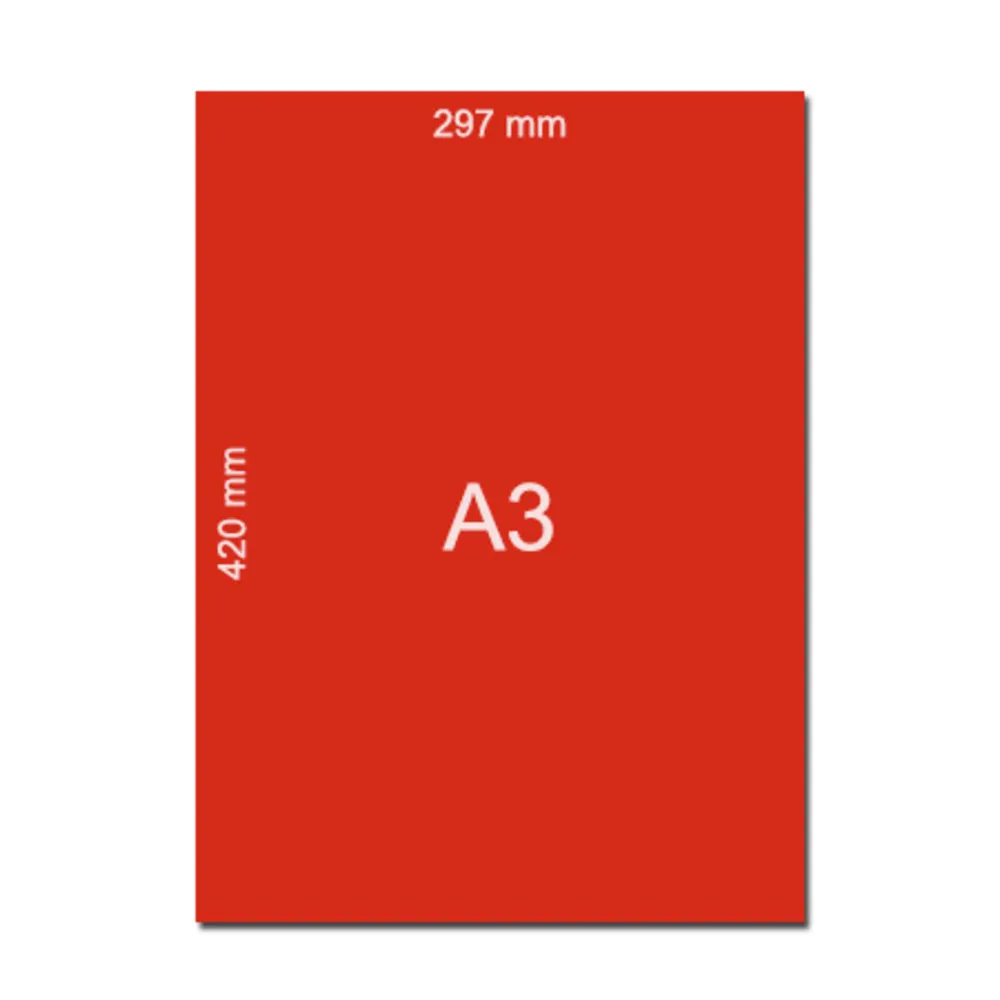 Bristol Paper  A3 Red, 160gsm No Brand