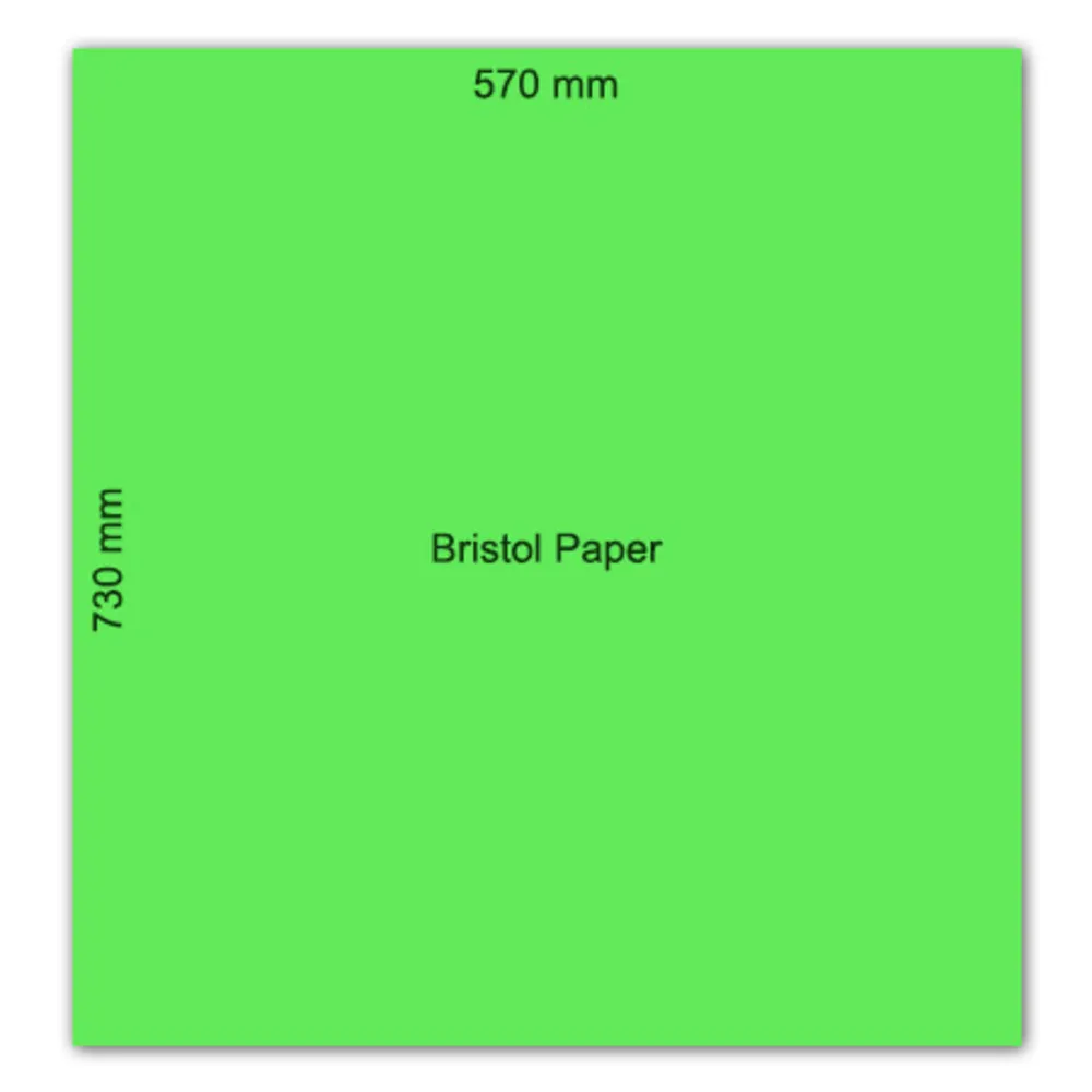 Bristol Paper  570*730mm Vivid Green, 160gsm No Brand