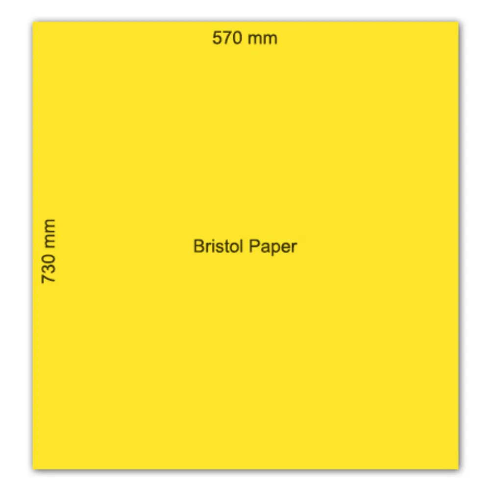 Bristol Paper  570*730mm Vivid Yellow, 160gsm No Brand