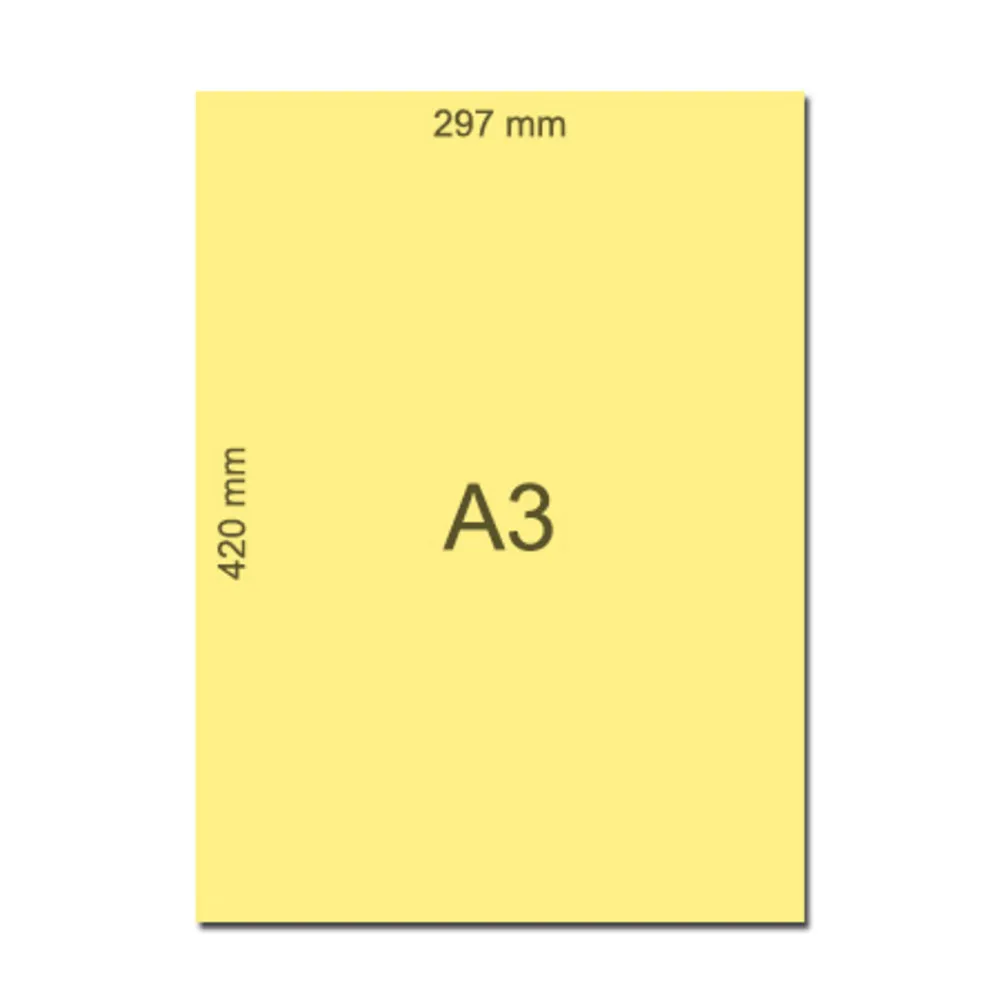 Bristol Paper A3 Yellow, 160gsm No Brand