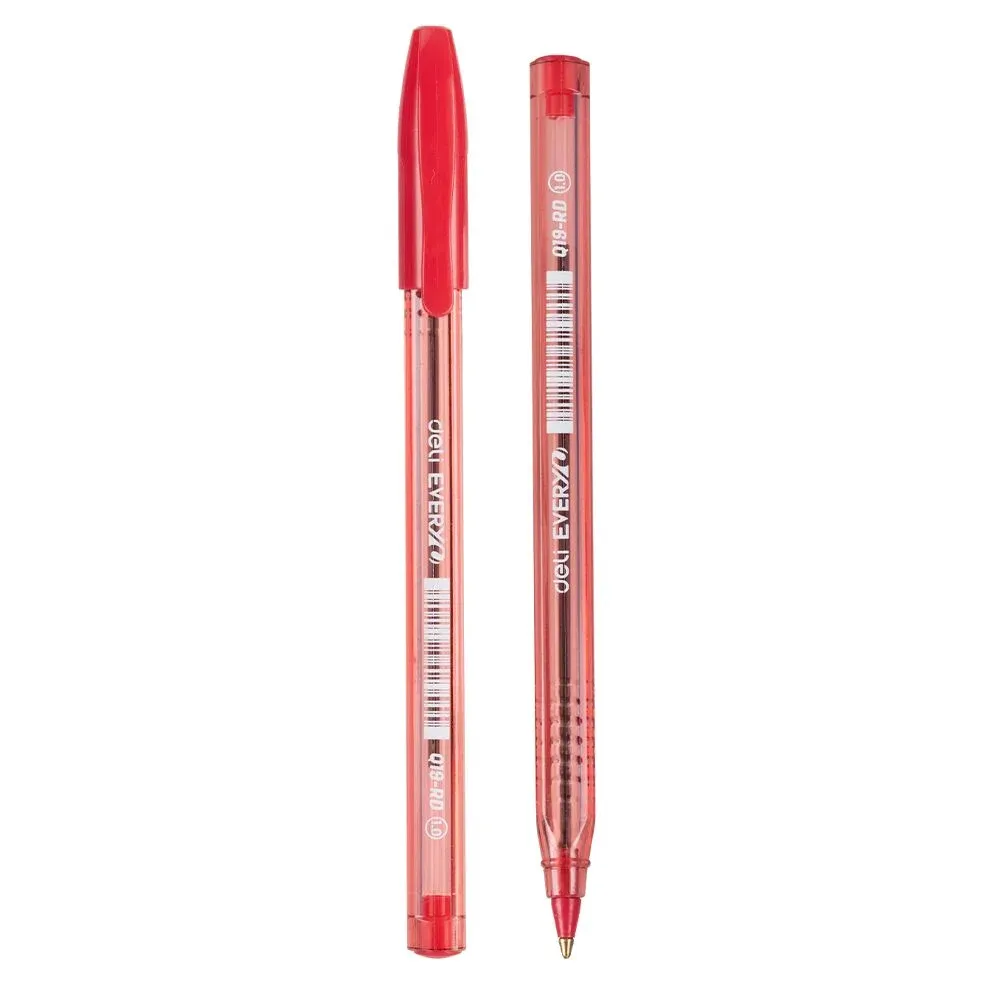 Ball Point Pen Every Ref Q19-RD Bullet tip : 1.0mm , Red Deli