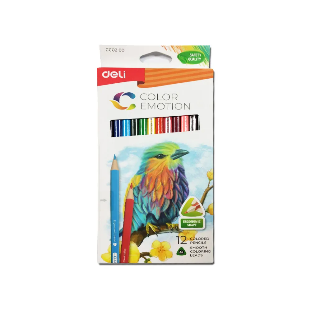 Colored Pencil Ref  C00200 12 Color Emotion, Ergonomic Shape Deli