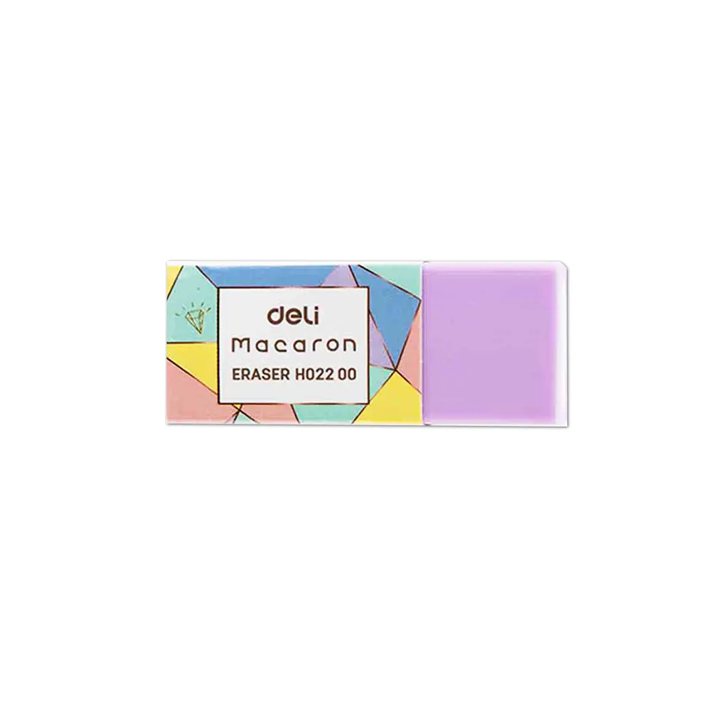 Eraser Macaron Ref H02200 S:50*20*11mm, Eco PVC  Deli