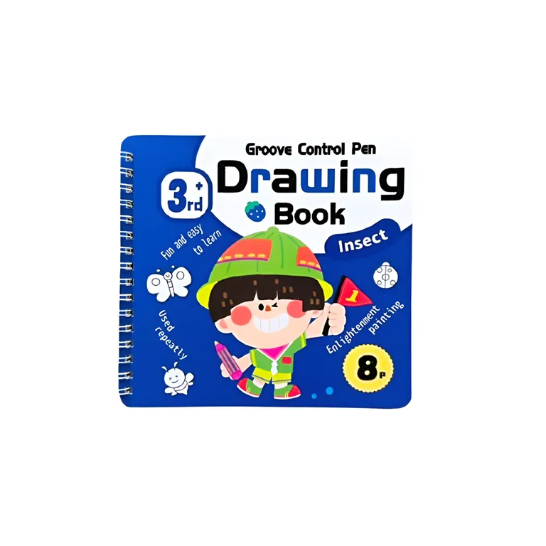 Drawing Book With Pen & Refills Ref B0409 160mm*150mm, 8 Pages Per Book [Pk 4] - Blue / Red Meli Melo