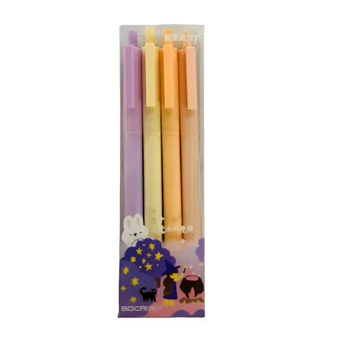 Gel Pen Ref BC2217 0.5mm Black PK4 MeliMelo