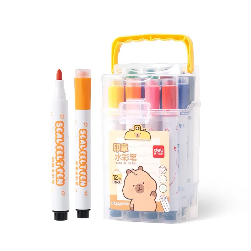 Felt Pen BL908-12 Box of 12 colors Deli