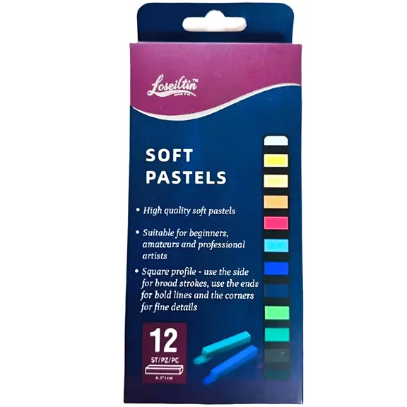 Pastels XBW016-12 soft and square: 12 colours MeliMelo