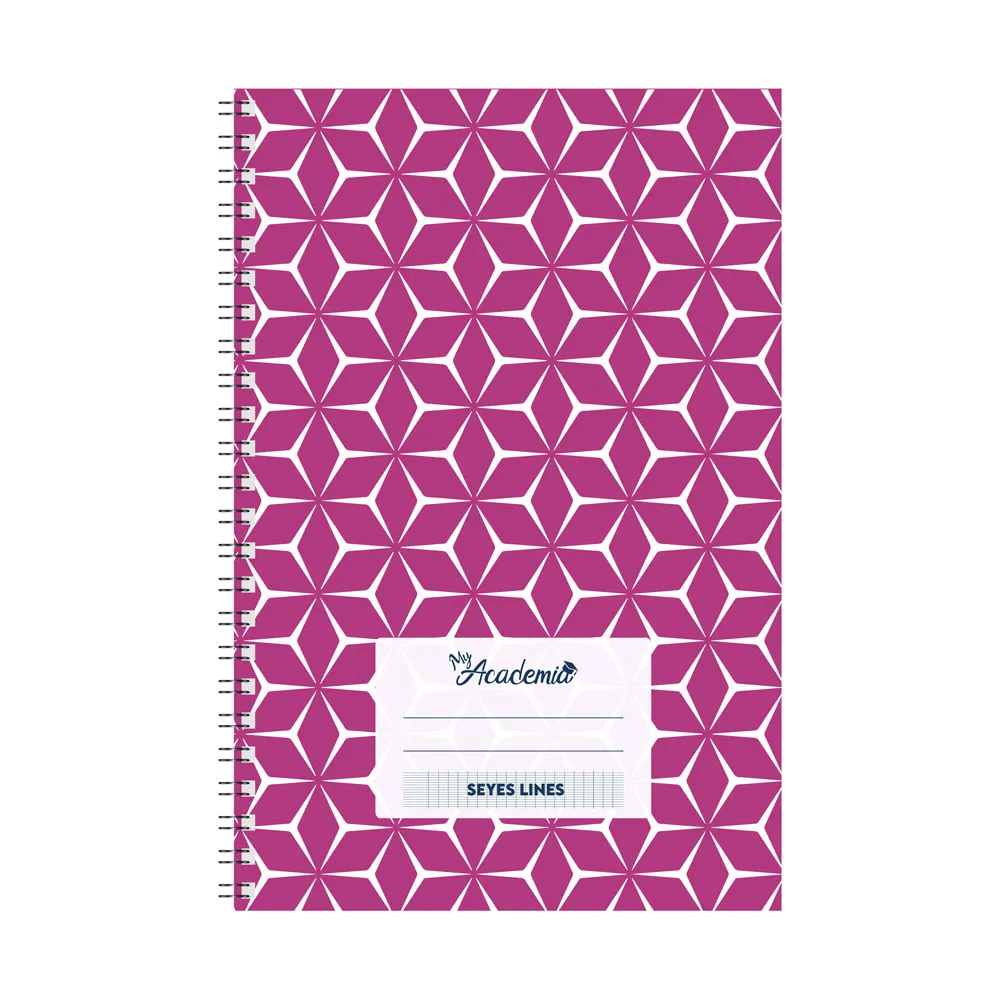 Spiral Notebook A4, 120 Sheets Seyes Lines, Purple  My Academia