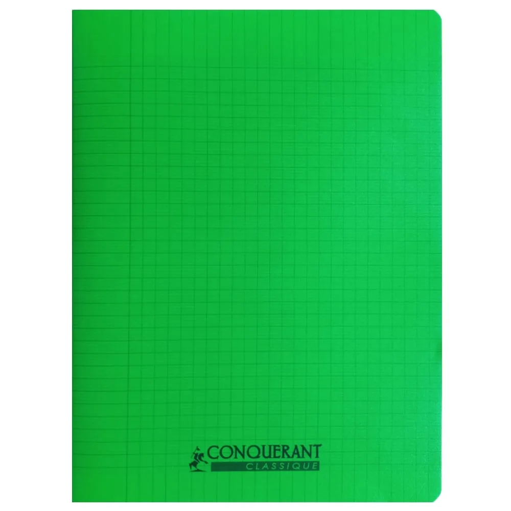 Classic Cover Notebook Ref 100902148 240*320cm, 96 pages, Seyes Polypro Green Conquerant