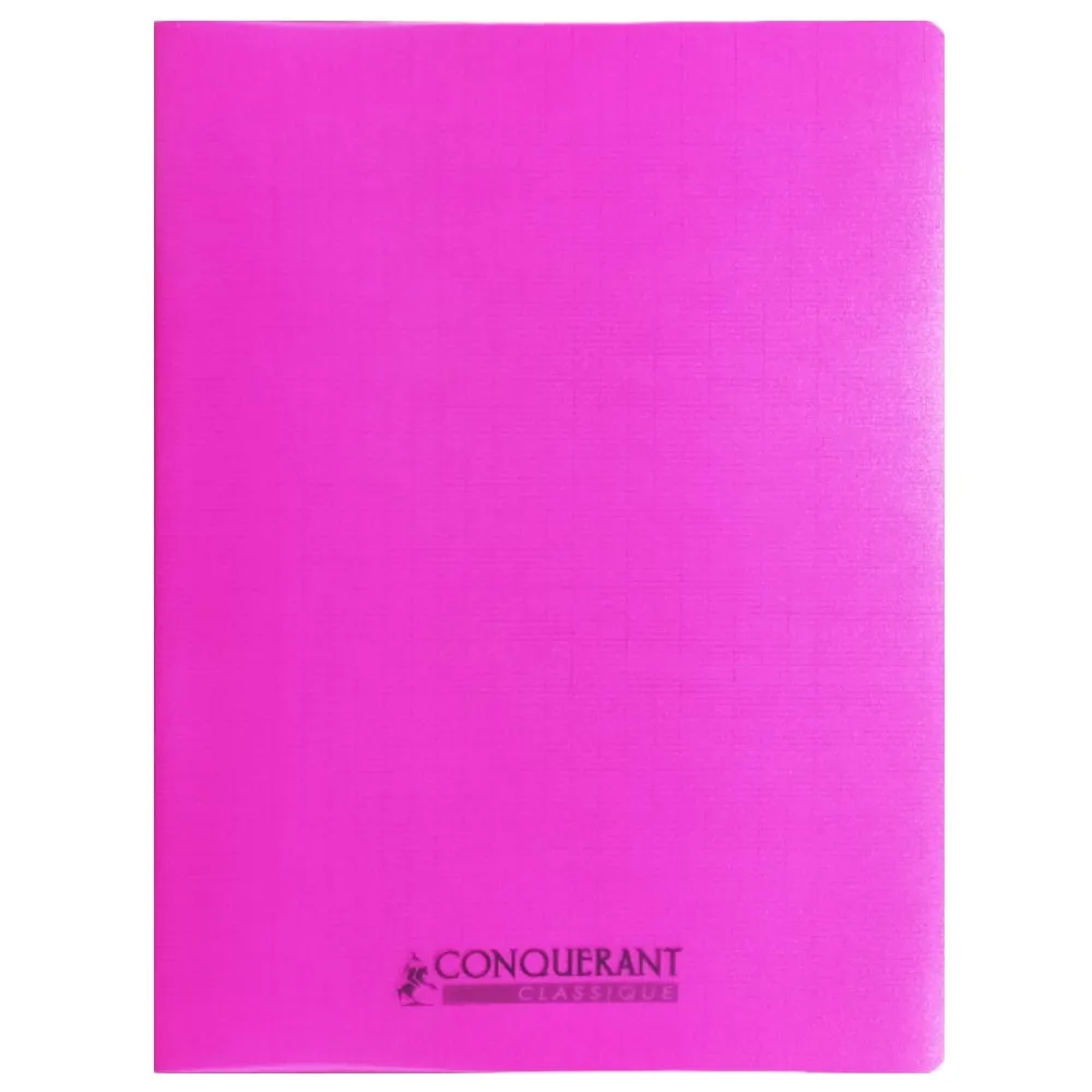 Classic Cover Notebook Ref 400002775 240*320cm, 96 pages, Seyes Pink Polypro Conquerant
