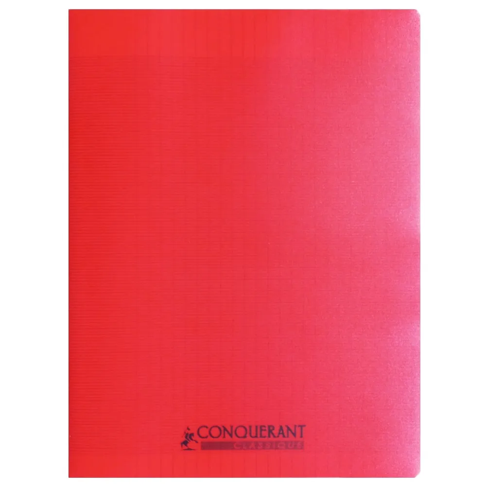 Classic Cover Notebook Ref 100104919 240*320cm, 96 pages, Seyes Polypro Red Conquerant