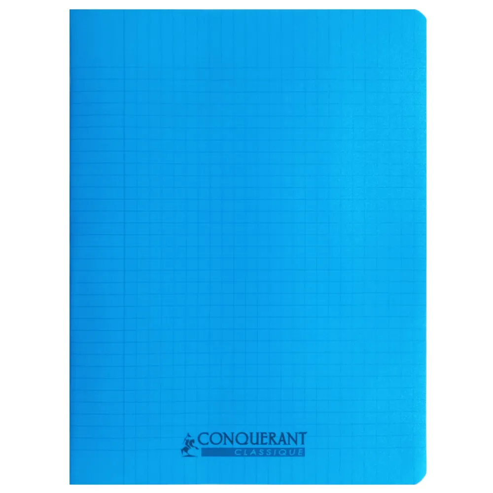 Classic Cover Notebook Ref 400134838 240*320cm, 96 pages, Seyes Polypro Turquoise Conquerant