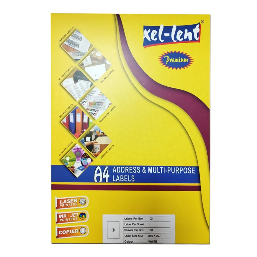 Labels Ref LFL00022 210*297mm, Matt label n°1  xel-lent