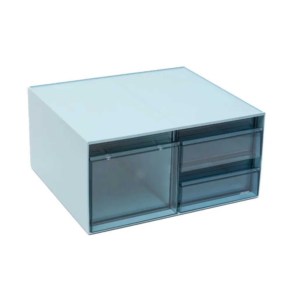Storage Box Ref PK112 250*220*125mm, Blue & White Deli