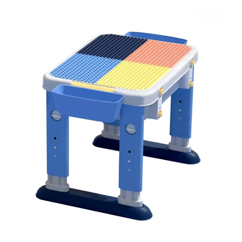 Jigsaw Block Table Ref 74541 Set with Chair , Blue Deli