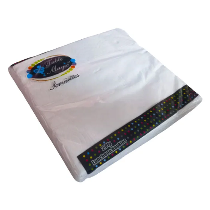 Napkins Ref CQS2-25C White, 2 Ply [330mm*330mm] Pk25 Table Magic
