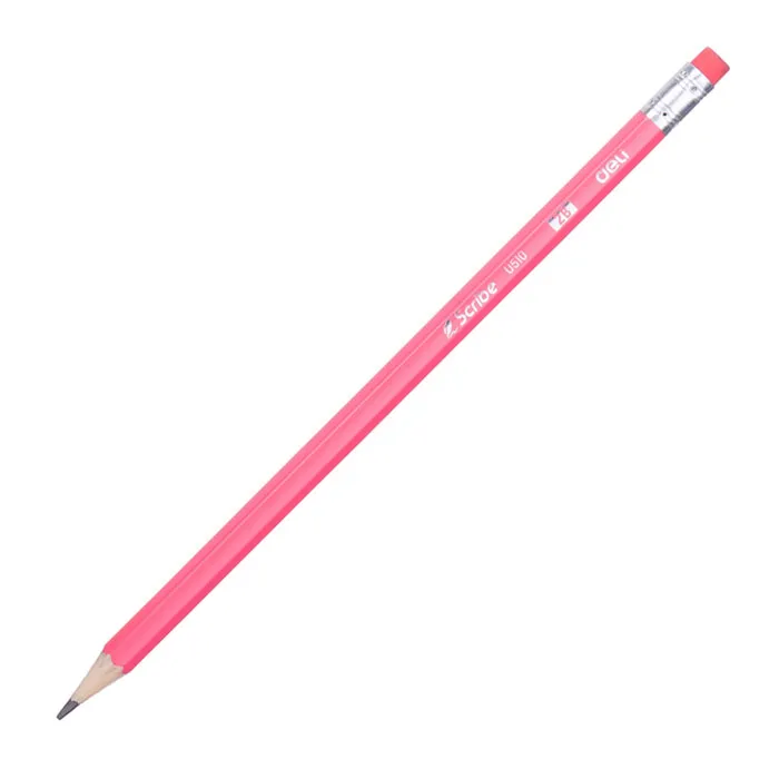 Wood Pencil With Eraser Ref U51000 2B Scribe Deli