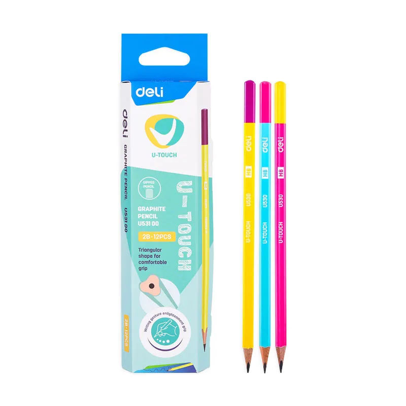 Wood Pencil Ref U53100 2B U-Touch [Pk 12]  Deli