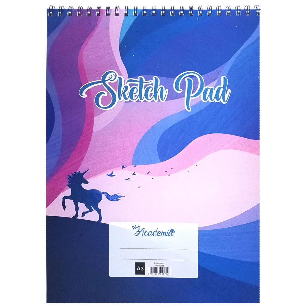 Sketch Book A3, 120gsm, 30 Sheets, Unicorn My Academia