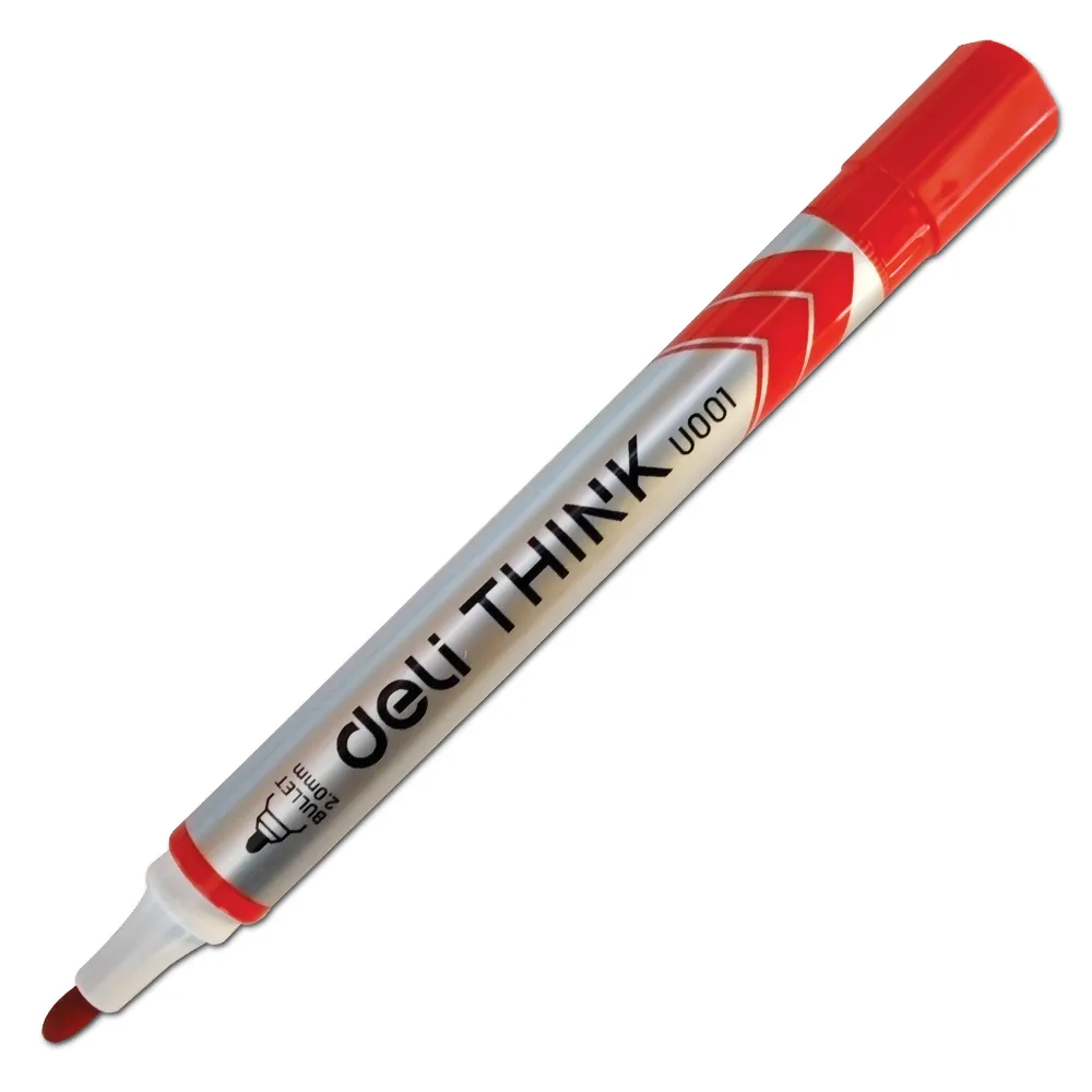 Whiteboard Marker Thick Ref U00140 Red , 2.0 mm Acrylic Deli