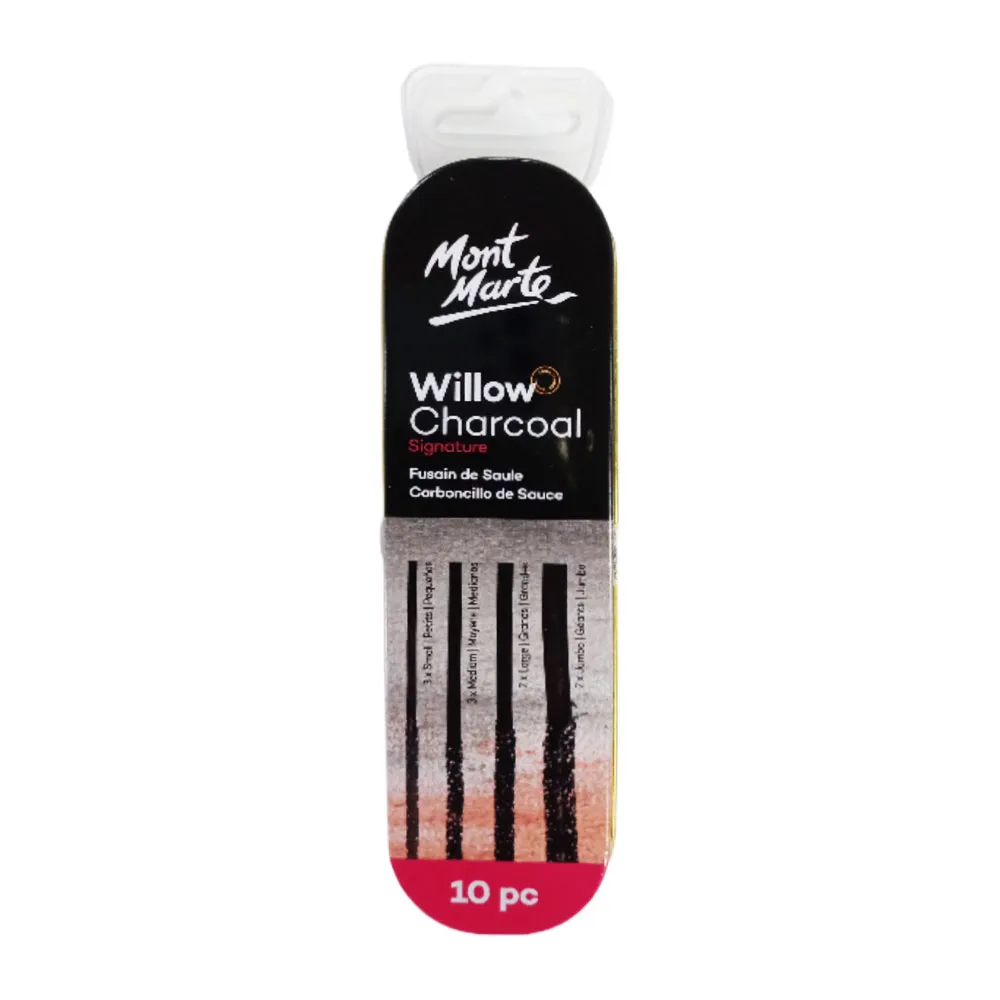 Willow Charcoal Ref MPN0043 Set Of 10 Pcs Mont Marte