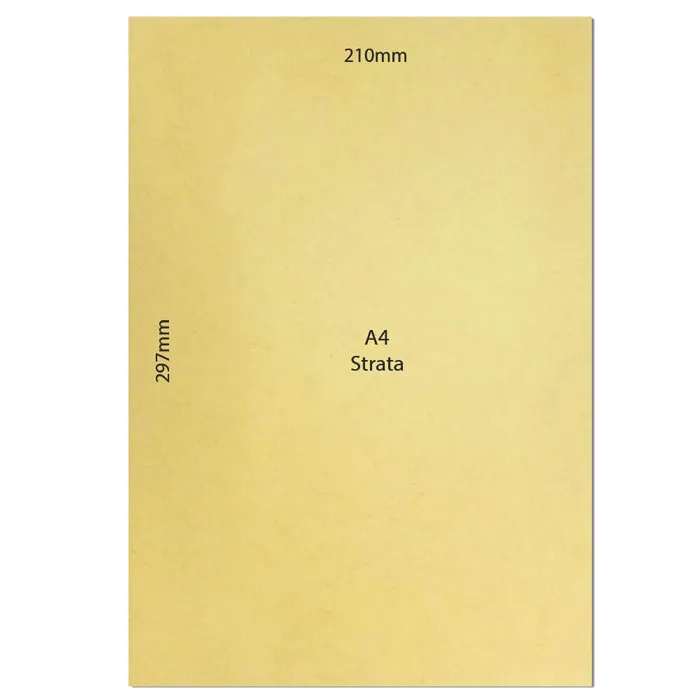Strata Paper Ref C12 A4 Yellow, 210gsm  [Pk 10]  Notelita