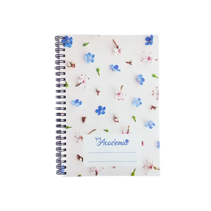 Spiral Notebook  A5, 120 Sheets Ruled, Flower My Academia 