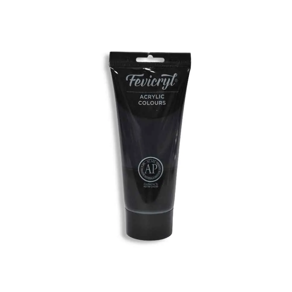 Acrylic Colours Ref AC20 200ml, Mars Black Fevicryl 