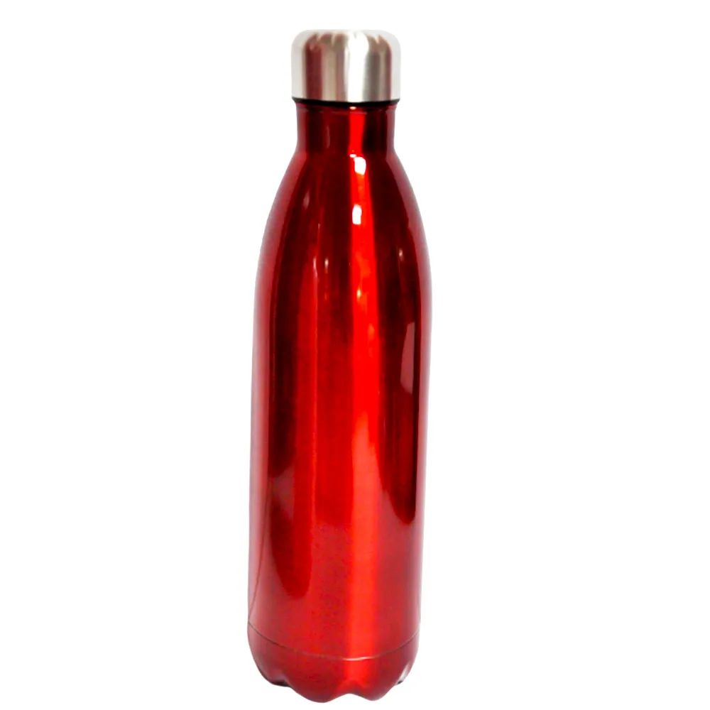 Bottle Stainless Steel Ref 13741 1000ml Red - Round [Isotherm] JF
