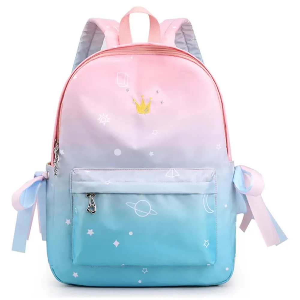 School Bag Nylon 32*14*25cm - Astro 4 - Green and Pink Clouds My Academia