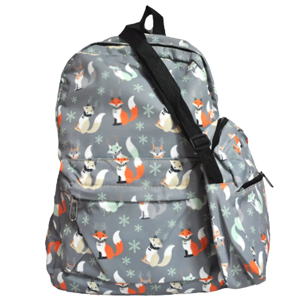 School Bag Oxford 43*28*12cm - Grey Fox My Academia