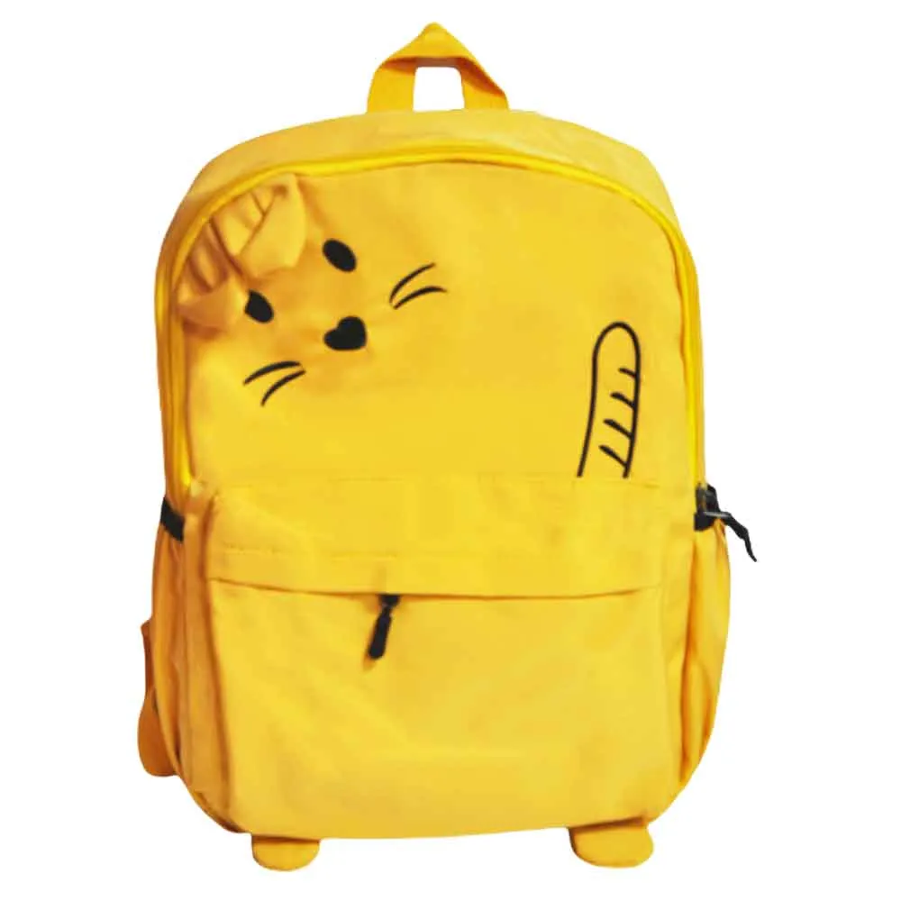 School Bag Nylon 29*11*40cm - Yellow Kitty My Academia
