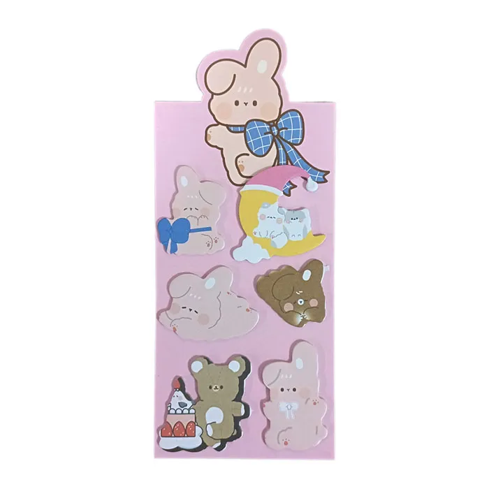 Sticky Notes Ref N1706 Assorted Bunny , 6 pcs FW
