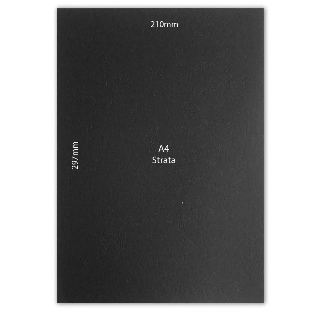Strata Paper Ref C16 A4 Black, 210gsm [Pk 10] Notelita