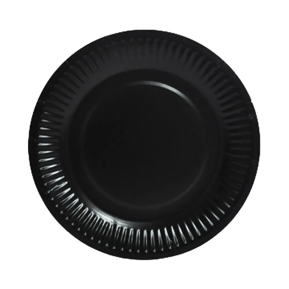 Paper Plates Party 9"/23 cm  black [pk10] WTC