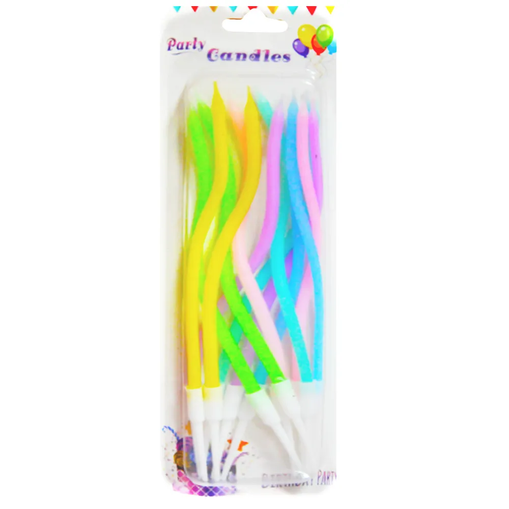 Birthday Candles  Curved Assorted Colors - Box of 12 WTC