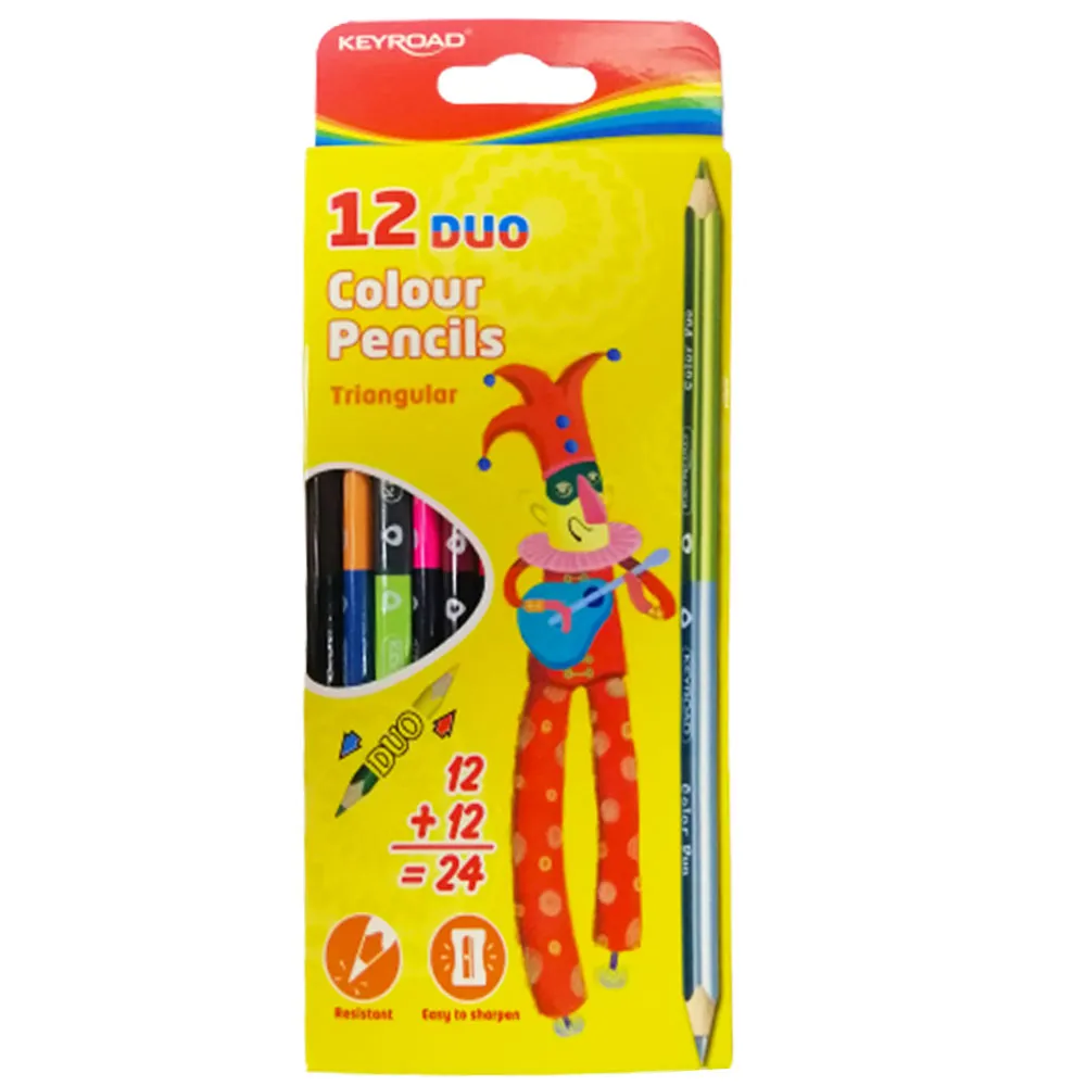 Colored Pencil  KR971281 Double Tip 3.0 mm, Lead, 12 pcs KeyRoad