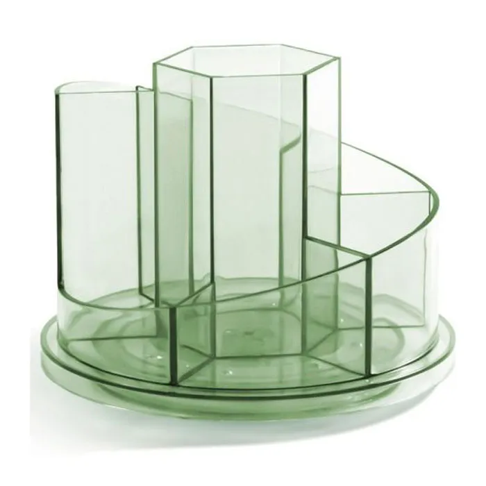 Pen Holder Ref 8943 S:150*150*114mm,Opaque Green & Blue Deli