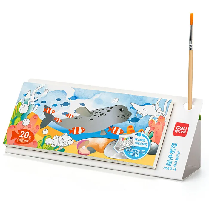 Coloring Book Ref HS415-B 20 Sheets,6 Colors ,S:210*110mm Deli