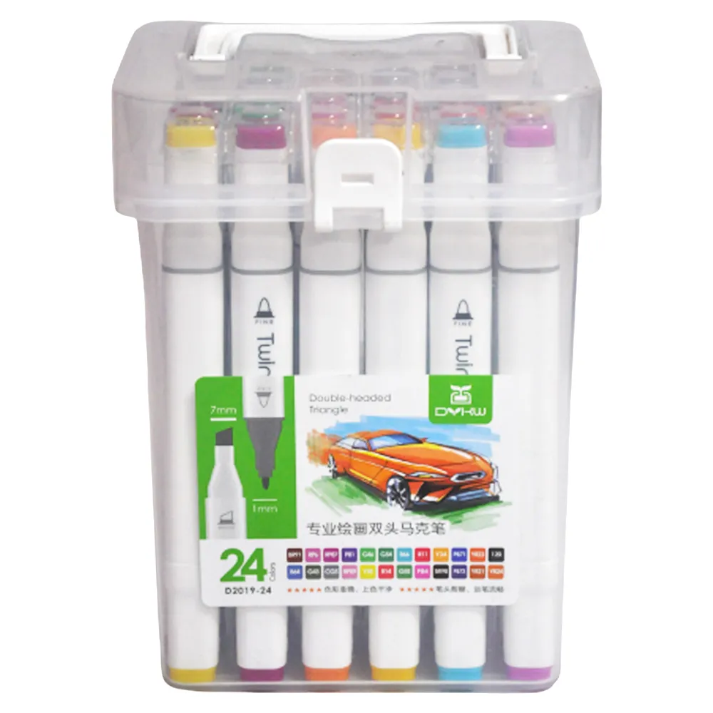 Sketch Twin Marker Ref D2019-24 24 Colours, 7mm Chisel & 1mm Bullet MeliMelo