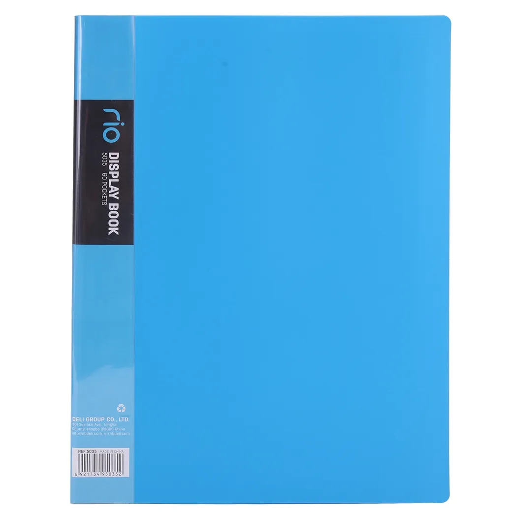 Display Book Ref E5035 A4, 60 Pockets, Fluo Colours, Plastic Deli