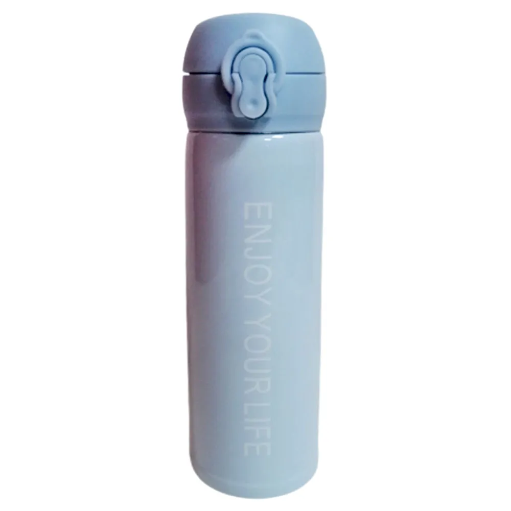 Isotherm 500ml Enjoy Your Life Bottle, Blue & White MeliMelo