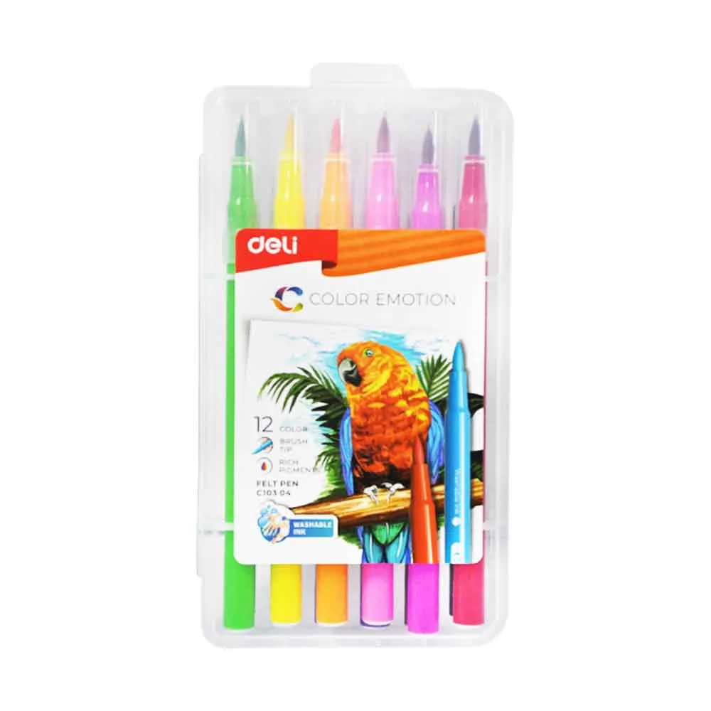 Felt Pen Ref C10304 12  Colors Deli