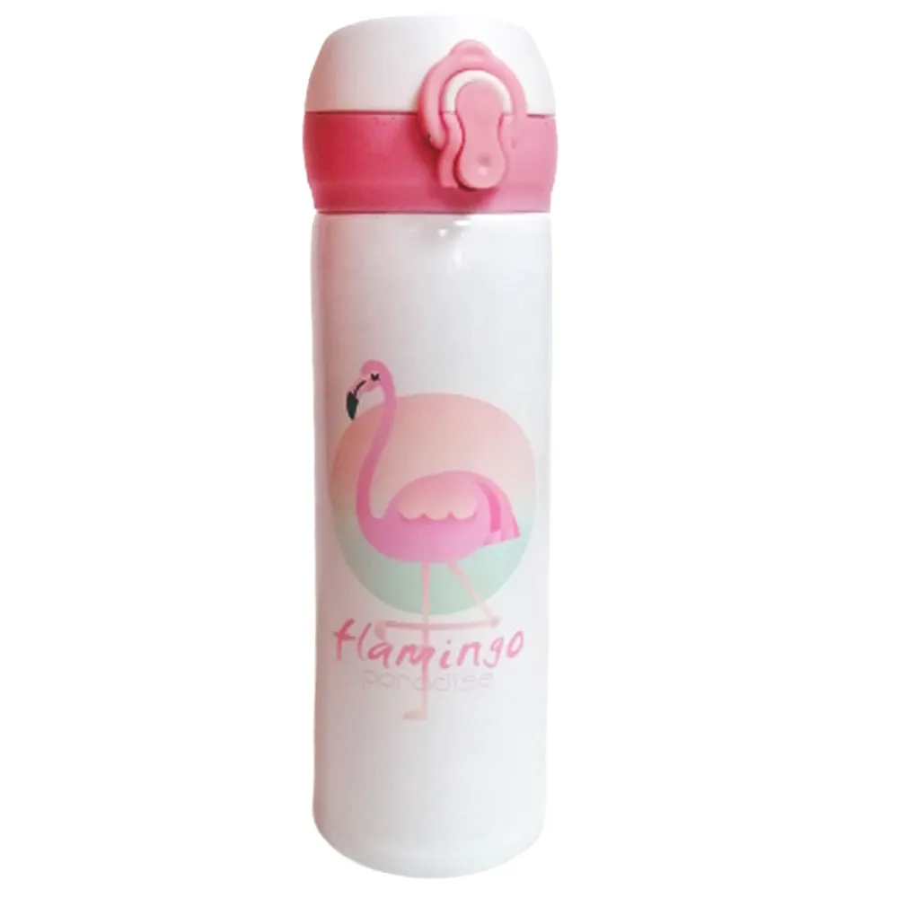 Waterbottle Ref017 Colourful Fruit & Flamingo - 500ml MeliMelo